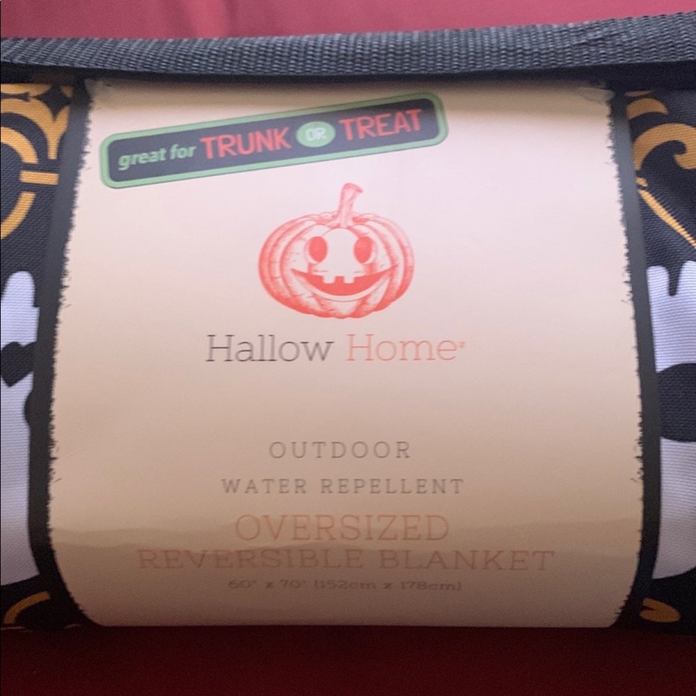 New new Halloween oversized reversible blanket with skulls all over